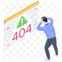 Website Error Error 404 Website Issue Icon