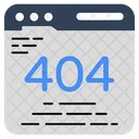 Error 404 Page Error Blocked Website Icon