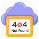 Cloud Error Error 404 Web Error Icon