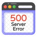 웹사이트 오류 오류 500 웹 서버 오류 아이콘