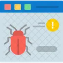 Error Del Sitio Web Virus Navegador Icono