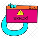 Vibrant Error Notification Illustration Error Alert Warning Message 아이콘