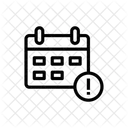 Error de calendario  Icono
