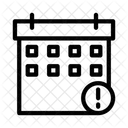 Error de calendario  Icono