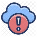 Error De Datos En La Nube Error En La Nube Computacion En La Nube Icon