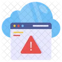 Error de página web en la nube  Icono