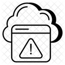 Error de página web en la nube  Icono