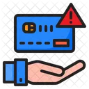 Error de pago con tarjeta  Icono