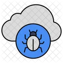 Error En La Nube Virus En La Nube Malware En La Nube Icono