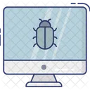 Error En Linea Monitor Virus Icono