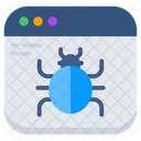 Error Web Virus Web Sitio Web Malicioso Icono