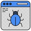 Error Web Malware Web Sitio Web Delicioso Icono