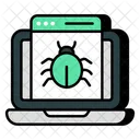 Error Web Virus Web Sitio Web Malicioso Icono