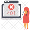 Errore Web Online Errore 404 File Mancante Icon