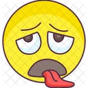 Erschopfter Emoji Erschopfter Ausdruck Emotag Symbol