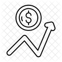 Rendite Aktienmarkt Symbol