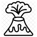 Erupcao Vulcanica Lava Desastre Natural Ícone