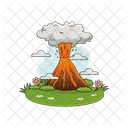 Erupcion Lava Montana Icon