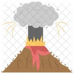 Erupting Volcano  Icon