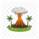 Eruption Volcano Disaster Icon