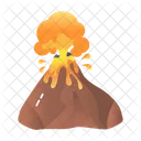 Eruption Volcano Disaster Icon