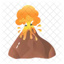 Ausbruch Vulkan Katastrophe Symbol