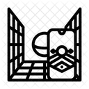 Erweitert Raum Raster Symbol