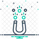 Erwerben Anziehen Magnetisieren Symbol