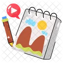 Grafico Linha Lapis Icon