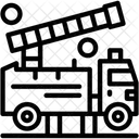 Escada Aerea De Caminhao De Bombeiros Caminhao De Escada Plataforma Elevada Ícone
