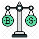 Escala De Bitcoin Escala De Criptomoeda Escala De Criptografia Icon