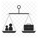 Escala de equilíbrio entre vida profissional  Ícone
