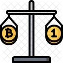 Escalas Comparacion Bitcoin Icono