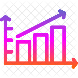 Escalating Bar Graph Icon - Download in Gradient Style