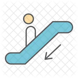 Escalator Down  Icon