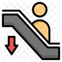 Escalator Downd Stair Moving Stairs Icon