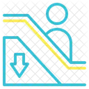 Escalator Downd Stair Moving Stairs Icon