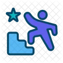 Escalera De Exito Exito Profesional Pasos De Exito Icono