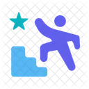 Escalera De Exito Exito Profesional Pasos De Exito Icono