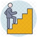 Negocios Escaleras Exitoso Icono