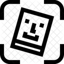 Escanear la foto de la forma de la cara  Icono