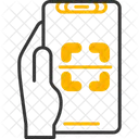 Escaner Mano Sosteniendo El Telefono Escanear Icono