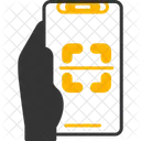 Escaner Mano Sosteniendo El Telefono Escanear Icono
