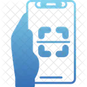 Escaner Mano Sosteniendo El Telefono Escanear Icono