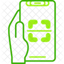 Escaner Mano Sosteniendo El Telefono Escanear Icono