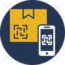 Escaner De Codigo Qr Logistica Caja Icono