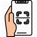 Escaner Mano Sosteniendo El Telefono Escanear Icono