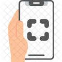 Escaner Mano Sosteniendo El Telefono Escanear Icono