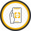 Escaner Mano Sosteniendo El Telefono Escanear Icono