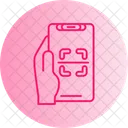 Escaner Mano Sosteniendo El Telefono Escanear Icono